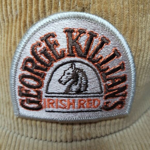 Vtg George Killians Irish Red Beer Corduroy Mesh Snapback Trucker Hat Imperial - Picture 2 of 12